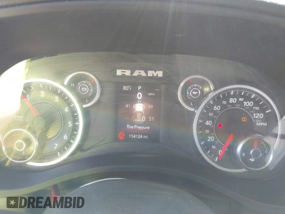 2019 Ram 1500 Big Horn/Lone Star with VIN 1C6SRFFT5KN598456, listed as a IAAI auction lot 41840921 with 154,124 mi miles. Bid and sale history available at carsss.com. Image 7.