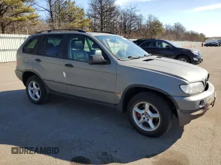 2001 BMW X5 3.0i with VIN WBAFA53511LP21887, listed as a Copart auction lot 47018245 with 0 mi miles and Salvage Title. Bid and sale history available at carsss.com. Image 4.