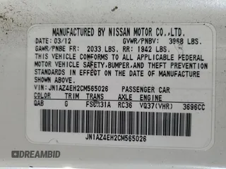 2012 Nissan 370Z с VIN JN1AZ4EH2CM565026, выставлен на аукционе Copart как лот 56129015 с пробегом 113 456 миль миль и Списание • Salvage title. История ставок и продаж доступна на DreamBid. Изображение 13.