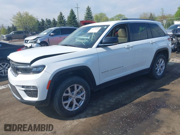2022 Jeep Grand Cherokee Limited with VIN 1C4RJHBG0N8521421, listed as a IAAI auction lot 42177684 with 46,058 mi miles and . Bid and sale history available at DreamBid. Image 17.