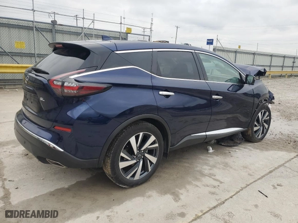 2024 Nissan Murano SL with VIN 5N1AZ2CJ3RC115404, listed as a Copart auction lot 81108454 with 6,396 mi miles and Salvage Title. Bid and sale history available at carsss.com. Image 3.