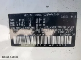 2019 Subaru Impreza Sport with VIN 4S3GKAM66K3609771, listed as a Copart auction lot 52625925 with 105,569 mi miles and Salvage Title. Bid and sale history available at carsss.com. Image 13.