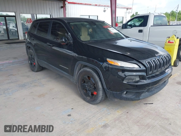 2015 Jeep Cherokee Sport with VIN 1C4PJLAB2FW539397, listed as a IAAI auction lot 42156576 with 120,409 mi miles. Bid and sale history available at carsss.com. Image 1.