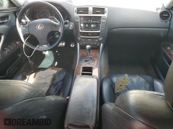 2007 Lexus IS 250 with VIN JTHBK262972036421, listed as a Copart auction lot 60591305 with 155,395 mi miles and Salvage title. Bid and sale history available at DreamBid. Image 8.