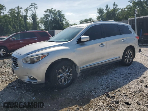 2014 Infiniti QX60 with VIN 5N1AL0MM2EC504690, listed as a Copart auction lot 62055565 with 120,316 mi miles and Salvage title. Bid and sale history available at DreamBid. Image 1.