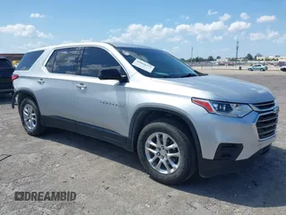 2020 Chevrolet Traverse LS with VIN 1GNERFKW9LJ167575, listed as a IAAI auction lot 42026375 with 62,454 mi miles. Bid and sale history available at carsss.com. Image 1.