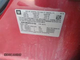 2015 GMC Terrain SLE with VIN 2GKFLRE3XF6101432, listed as a Copart auction lot 48554595 with 181,327 mi miles and Salvage Title. Bid and sale history available at carsss.com. Image 13.