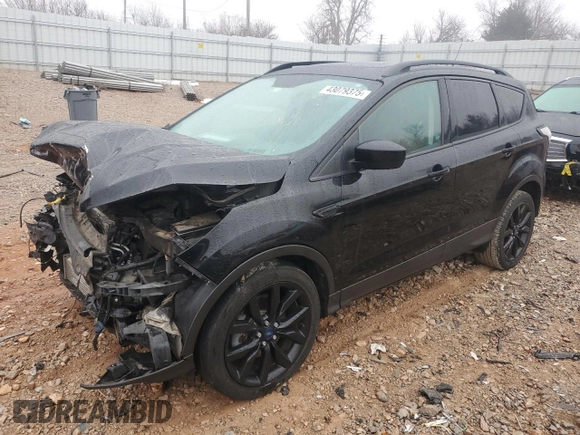 2017 Ford Escape SE with VIN 1FMCU0G96HUD36080, listed as a Copart auction lot 43079375 with 92,172 mi miles and Salvage Title. Bid and sale history available at carsss.com. Image 1.