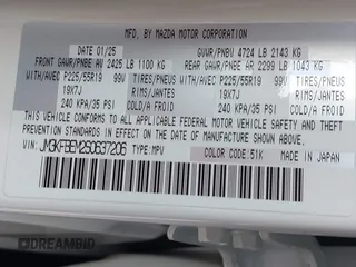 2025 Mazda CX-5 S Premium Plus z VIN JM3KFBEM2S0637206, wystawiony jako IAAI lot #42079234 z przebiegiem 2324 mil mil oraz . Historia ofert i sprzedaży dostępna na DreamBid. Obrazek 9.