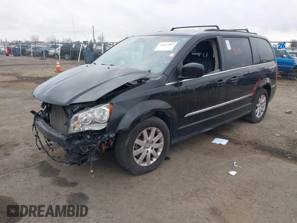 2016 Chrysler Town & Country Touring with VIN 2C4RC1BG8GR199944, listed as a IAAI auction lot 41647063 with 1 mi miles. Bid and sale history available at carsss.com. Image 2.