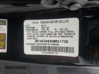 2005 Nissan 350Z Touring with VIN JN1AZ34E85M651736, listed as a Copart auction lot 51158645 with 221,297 mi miles and Salvage Title. Bid and sale history available at carsss.com. Image 13.