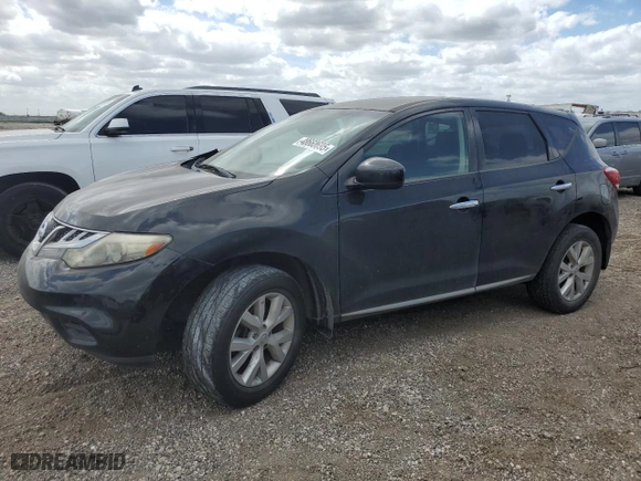 2012 Nissan Murano S with VIN JN8AZ1MU1CW107822, listed as a Copart auction lot 48660695 with 127,050 mi miles and Salvage Title. Bid and sale history available at carsss.com. Image 1.