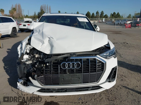 2021 Audi Q3 S line Premium Plus with VIN WA1EECF37M1044601, listed as a IAAI auction lot 41993498 with 15,300 mi miles and . Bid and sale history available at DreamBid. Image 12.