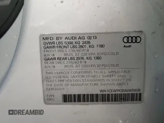2013 Audi Q5 Premium with VIN WA1CFAFP0DA065608, listed as a Copart auction lot 55067905 with 151,336 mi miles and Salvage title. Bid and sale history available at DreamBid. Image 13.