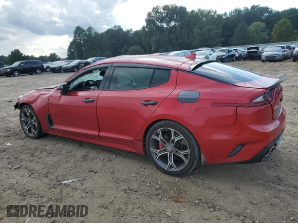 2020 Kia Stinger GT with VIN KNAE35LC4L6079560, listed as a Copart auction lot 72028704 with 50,434 mi miles and Salvage Title. Bid and sale history available at DreamBid. Image 2.