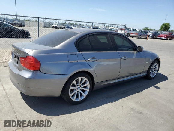 2011 BMW 3 Series 328i with VIN WBAPH5G5XBNM78452, listed as a Copart auction lot 53404895 with 163,592 mi miles and Salvage title. Bid and sale history available at DreamBid. Image 3.