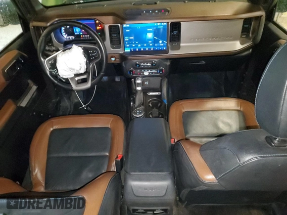 2022 Ford Bronco with VIN 1FMDE5DH1NLB59322, listed as a Copart auction lot 57809495 with 64,094 mi miles and Salvage title. Bid and sale history available at DreamBid. Image 8.