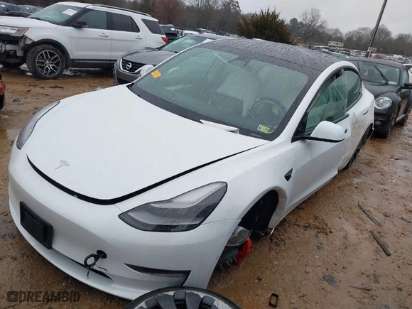 2021 Tesla Model 3 Performance with VIN 5YJ3E1EC3MF995632, listed as a IAAI auction lot 41548478 with 43,585 mi miles. Bid and sale history available at carsss.com. Image 14.