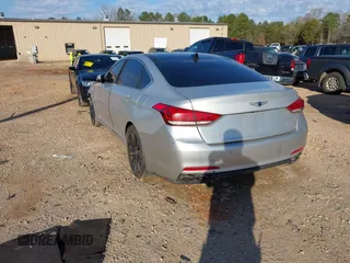 2015 Hyundai Genesis 5.0L with VIN KMHGN4JF2FU019625, listed as a IAAI auction lot 41809078 with 146,650 mi miles. Bid and sale history available at carsss.com. Image 3.
