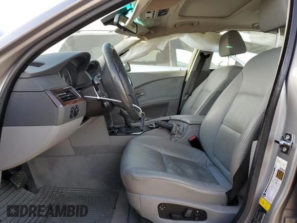 2007 BMW 5 Series 525i with VIN WBANE53567CY06863, listed as a Copart auction lot 46876865 with 34,017 mi miles and Salvage Title. Bid and sale history available at carsss.com. Image 7.