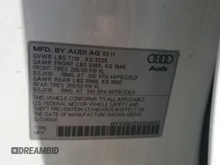 2011 Audi Q7 Premium z VIN WA1CMAFEXBD009157, wystawiony jako Copart lot #55966185 z przebiegiem 148 515 mil mil oraz Szkoda całkowita • Salvage title. Historia ofert i sprzedaży dostępna na DreamBid. Obrazek 13.