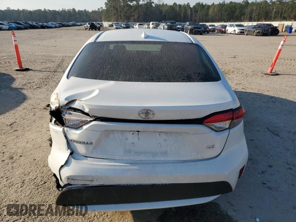 2022 Toyota Corolla LE with VIN 5YFEPMAE6NP295654, listed as a Copart auction lot 43652165 with 43,091 mi miles and Salvage Title. Bid and sale history available at carsss.com. Image 6.
