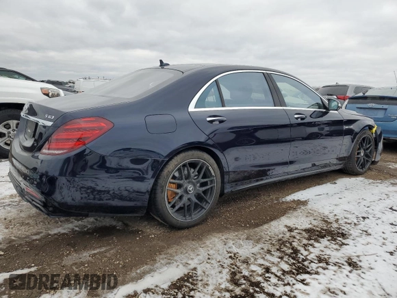2019 Mercedes-Benz S-Class AMG S 63 with VIN WDDUG8JB5KA463752, listed as a Copart auction lot 88930085 with 27,425 mi miles and Salvage Title. Bid and sale history available at carsss.com. Image 3.