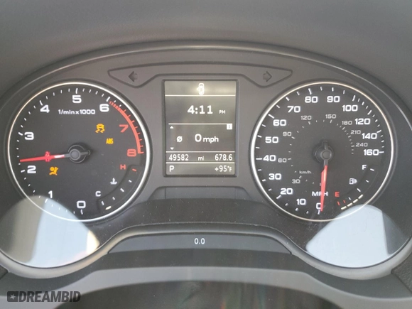 2015 Audi A3 1.8T Premium with VIN WAU6CLFF6F1113126, listed as a Copart auction lot 60776034 with 49,582 mi miles and Salvage Title. Bid and sale history available at carsss.com. Image 9.