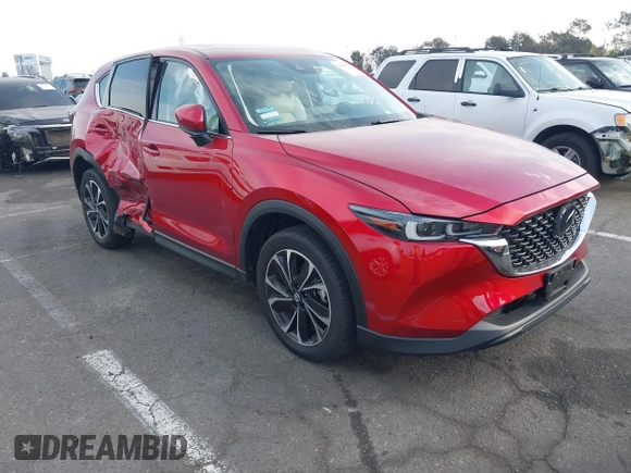 2023 Mazda CX-5 S Premium with VIN JM3KFBDM2P0130525, listed as a IAAI auction lot 41479518 with 18,145 mi miles and . Bid and sale history available at DreamBid. Image 1.