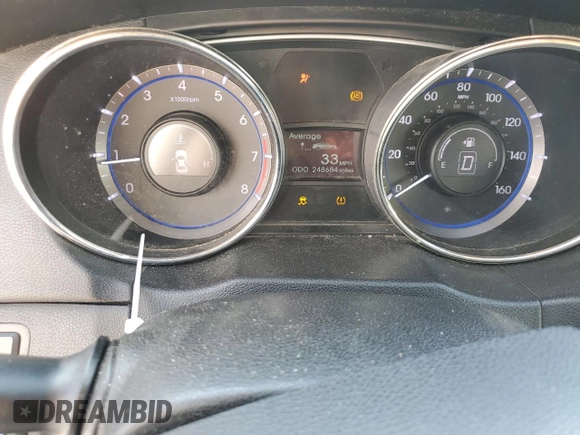 2011 Hyundai Sonata Limited with VIN 5NPEC4AC4BH136179, listed as a Copart auction lot 52580795 with 248,684 mi miles and Salvage Title. Bid and sale history available at DreamBid. Image 9.