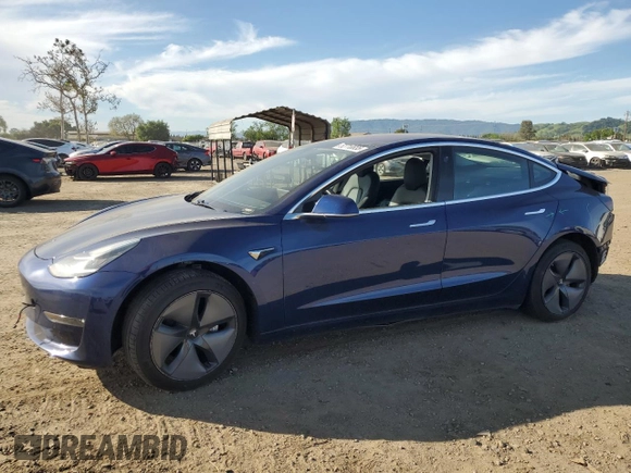 2018 Tesla Model 3 Long Range Battery with VIN 5YJ3E1EA6JF040351, listed as a Copart auction lot 52710835 with 89,360 mi miles and Salvage Title. Bid and sale history available at DreamBid. Image 1.