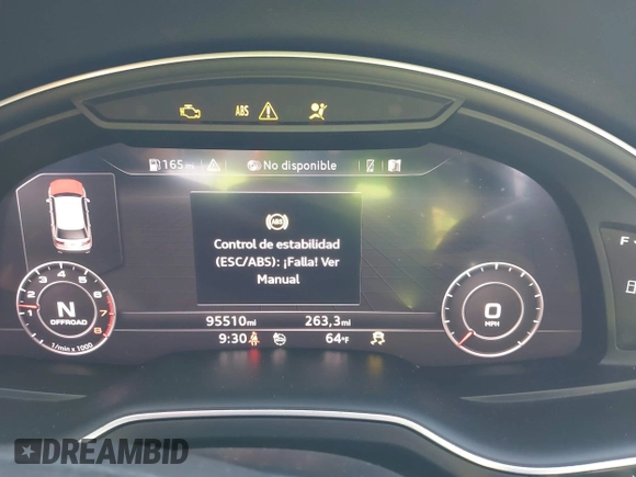 2019 Audi Q7 Prestige with VIN WA1VAAF70KD016797, listed as a IAAI auction lot 41722711 with 95,510 mi miles and . Bid and sale history available at DreamBid. Image 7.