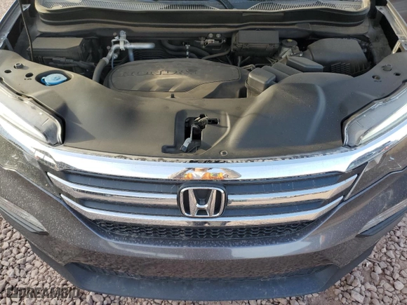 2017 Honda Pilot EX-L with VIN 5FNYF5H58HB016832, listed as a Copart auction lot 45863715 with 57,582 mi miles and Salvage Title. Bid and sale history available at carsss.com. Image 12.