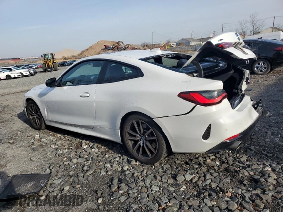 2023 BMW 4 Series 430i xDrive z VIN WBA73AP01PCM95171, wystawiony jako Copart lot #83039954 z przebiegiem 22 881 mil mil oraz Szkoda całkowita • Salvage title. Historia ofert i sprzedaży dostępna na DreamBid. Obrazek 2.