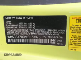 2021 BMW M4 Competition z VIN WBS33AZ00MCH53976, wystawiony jako IAAI lot #41831507 z przebiegiem Nie podano mil oraz . Historia ofert i sprzedaży dostępna na DreamBid. Obrazek 9.
