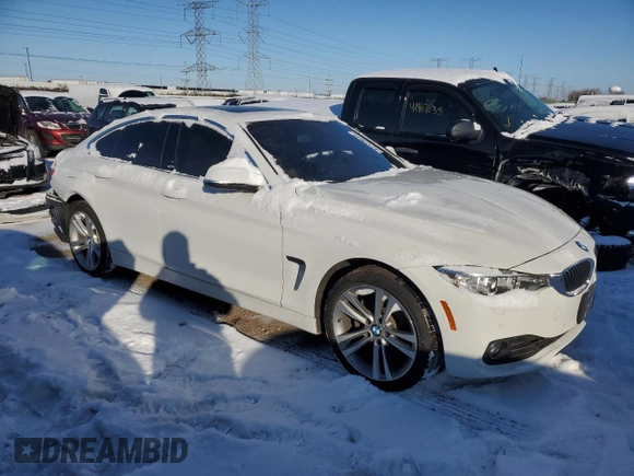 2017 BMW 4 Series 430i xDrive with VIN WBA4F9C34HG813108, listed as a Copart auction lot 42123645 with 55,417 mi miles and Salvage title. Bid and sale history available at DreamBid. Image 4.