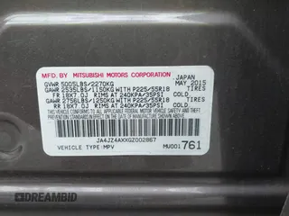 2016 Mitsubishi Outlander GT z VIN JA4JZ4AXXGZ002867, wystawiony jako IAAI lot #42327299 z przebiegiem 85 538 mil mil oraz . Historia ofert i sprzedaży dostępna na DreamBid. Obrazek 9.