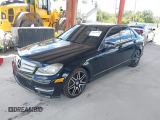 2013 Mercedes-Benz C-Class C 250 Sport with VIN WDDGF4HB8DA798585, listed as a IAAI auction lot 40421628 with 121,343 mi miles. Bid and sale history available at carsss.com. Image 2.