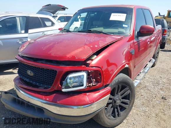 2002 Ford F-150 XLT with VIN 1FTRW07682KC33857, listed as a IAAI auction lot 41870137 with 185,480 mi miles. Bid and sale history available at carsss.com. Image 18.