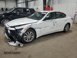 2015 Infiniti Q50 Hybrid Premium with VIN JN1AV7AR6FM850246, listed as a Copart auction lot 47286045 with 141,020 mi miles and Salvage Title. Bid and sale history available at carsss.com. Image 1.