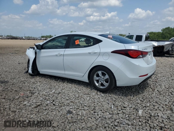 2015 Hyundai Elantra SE with VIN 5NPDH4AE0FH562200, listed as a Copart auction lot 60260085 with Not provided miles and Salvage title. Bid and sale history available at DreamBid. Image 2.