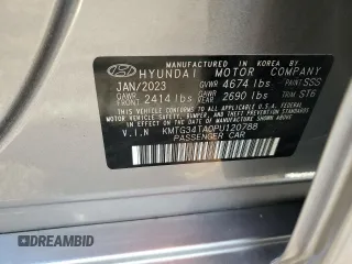 2023 Genesis G70 2.0T with VIN KMTG34TA0PU120788, listed as a Copart auction lot 68816274 with 9,481 mi miles and Salvage Title. Bid and sale history available at DreamBid. Image 14.