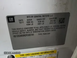 2012 Chevrolet Malibu 1LT with VIN 1G1ZC5E05CF203741, listed as a Copart auction lot 80200114 with 58,082 mi miles and Salvage Title. Bid and sale history available at DreamBid. Image 13.