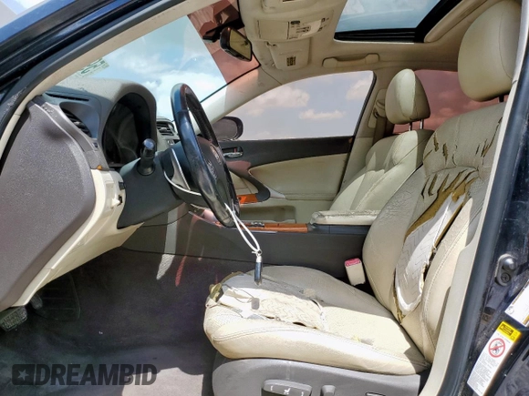 2009 Lexus IS 250 with VIN JTHBK262395095515, listed as a Copart auction lot 59943765 with 170,234 mi miles and Salvage title. Bid and sale history available at DreamBid. Image 7.