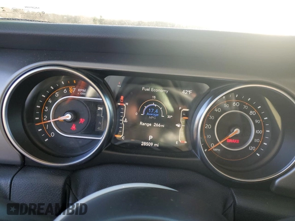 2021 Jeep Gladiator Willys with VIN 1C6HJTAG7ML612155, listed as a Copart auction lot 42627425 with 28,509 mi miles and Salvage Title. Bid and sale history available at carsss.com. Image 9.