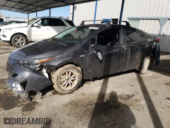 2021 Toyota Prius LE with VIN JTDKAMFP0M3182773, listed as a Copart auction lot 45600385 with 72,923 mi miles and Salvage Title. Bid and sale history available at DreamBid. Image 1.