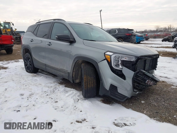 2023 GMC Terrain SLE with VIN 3GKALMEG9PL117201, listed as a IAAI auction lot 41548529 with 51,617 mi miles. Bid and sale history available at carsss.com. Image 1.