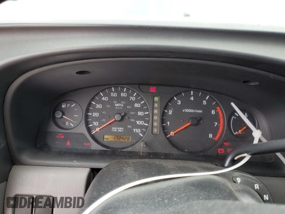 2000 Nissan Frontier XE with VIN 1N6DD26S4YC412262, listed as a Copart auction lot 53858205 with 172,428 mi miles and Clean title. Bid and sale history available at DreamBid. Image 9.
