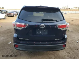 2014 Toyota Highlander Limited with VIN 5TDDKRFH4ES038655, listed as a Copart auction lot 86832854 with 132,178 mi miles and Salvage Title. Bid and sale history available at carsss.com. Image 6.
