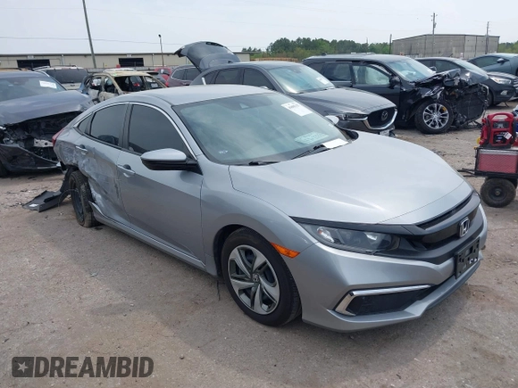 2019 Honda Civic LX with VIN 19XFC2F66KE026931, listed as a IAAI auction lot 41885137 with 55,057 mi miles and . Bid and sale history available at DreamBid. Image 1.